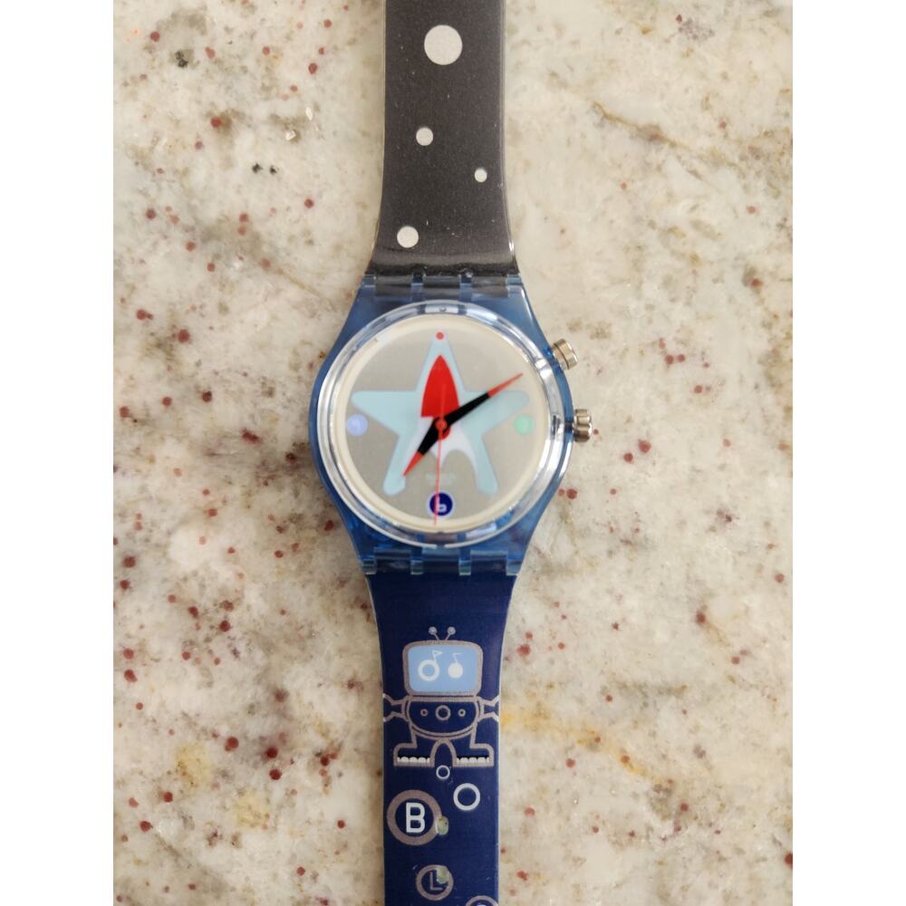 Vintage Swatch Loomi watch "Bleep" GN904. Rare working Loomi backlight. New - Picture 8 of 13